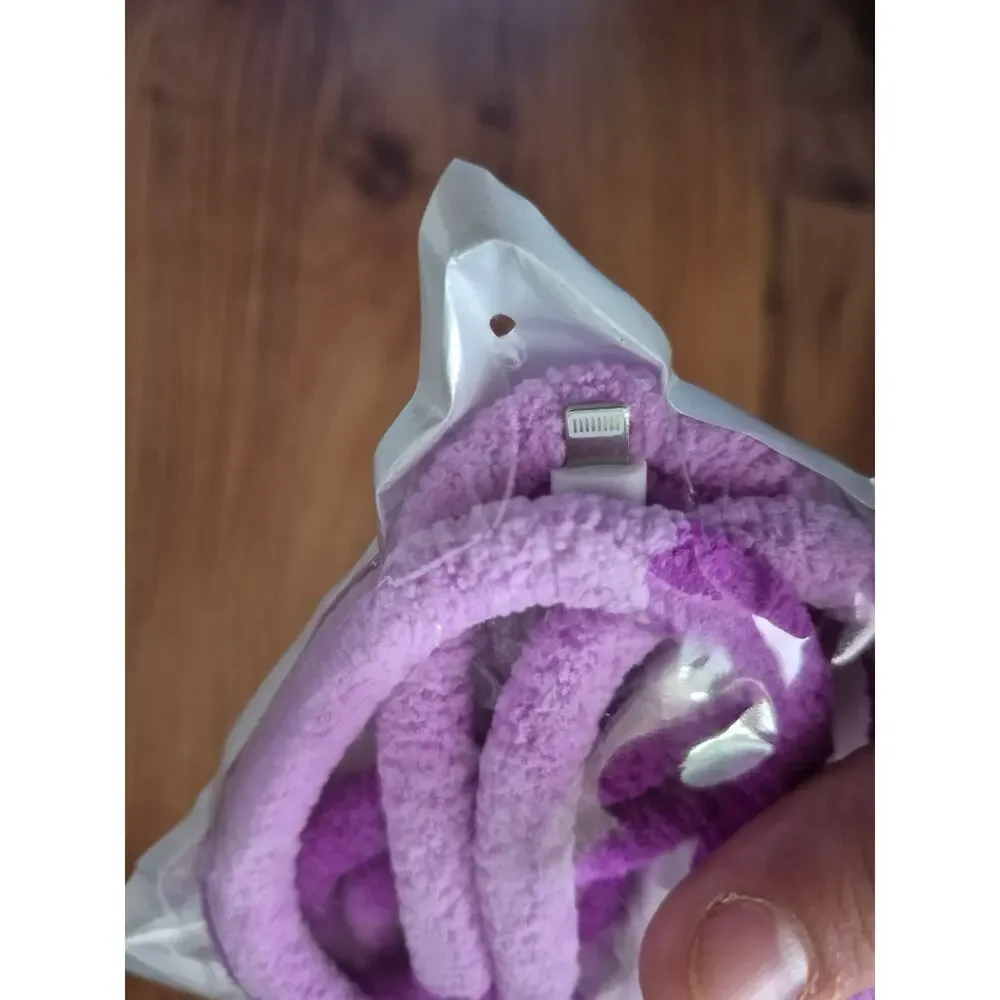 USB-C to iPhone Charger Purple Cushion Wrapped S15